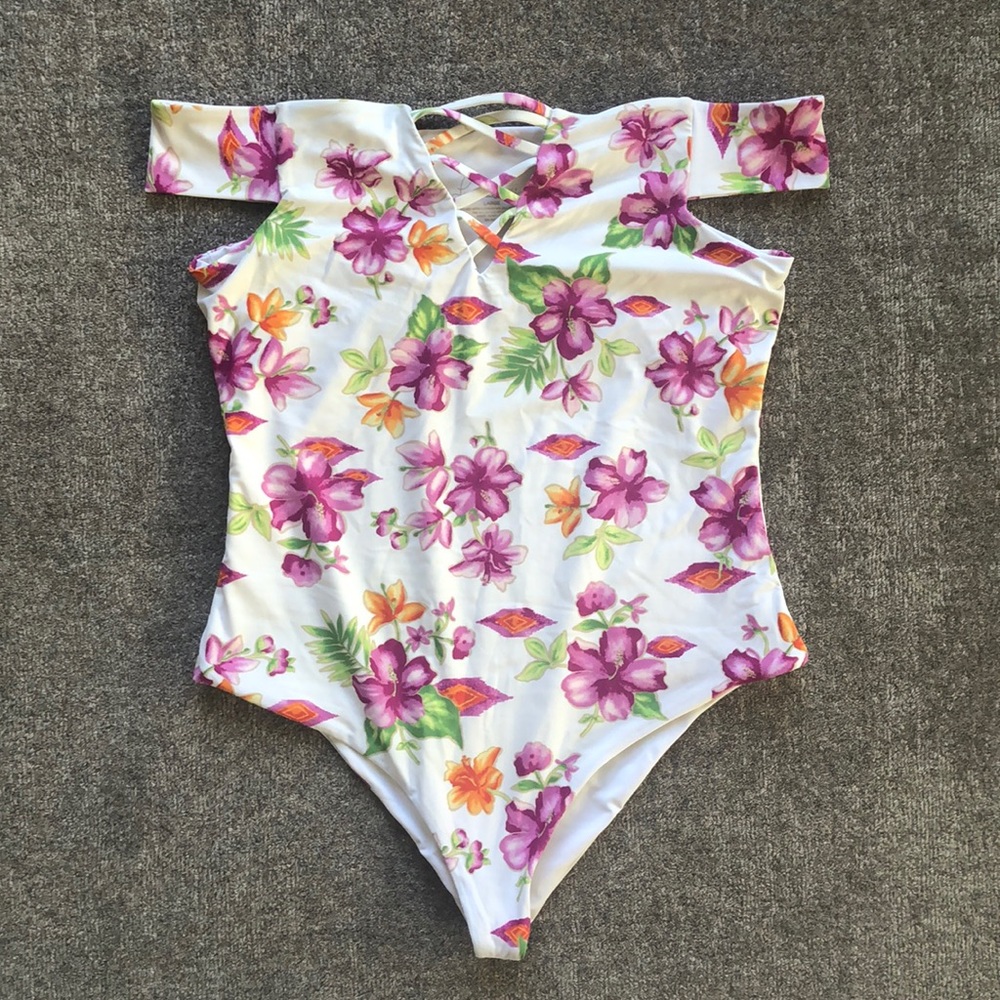 Frankie's Bikinis Off The Shoulder One Piece